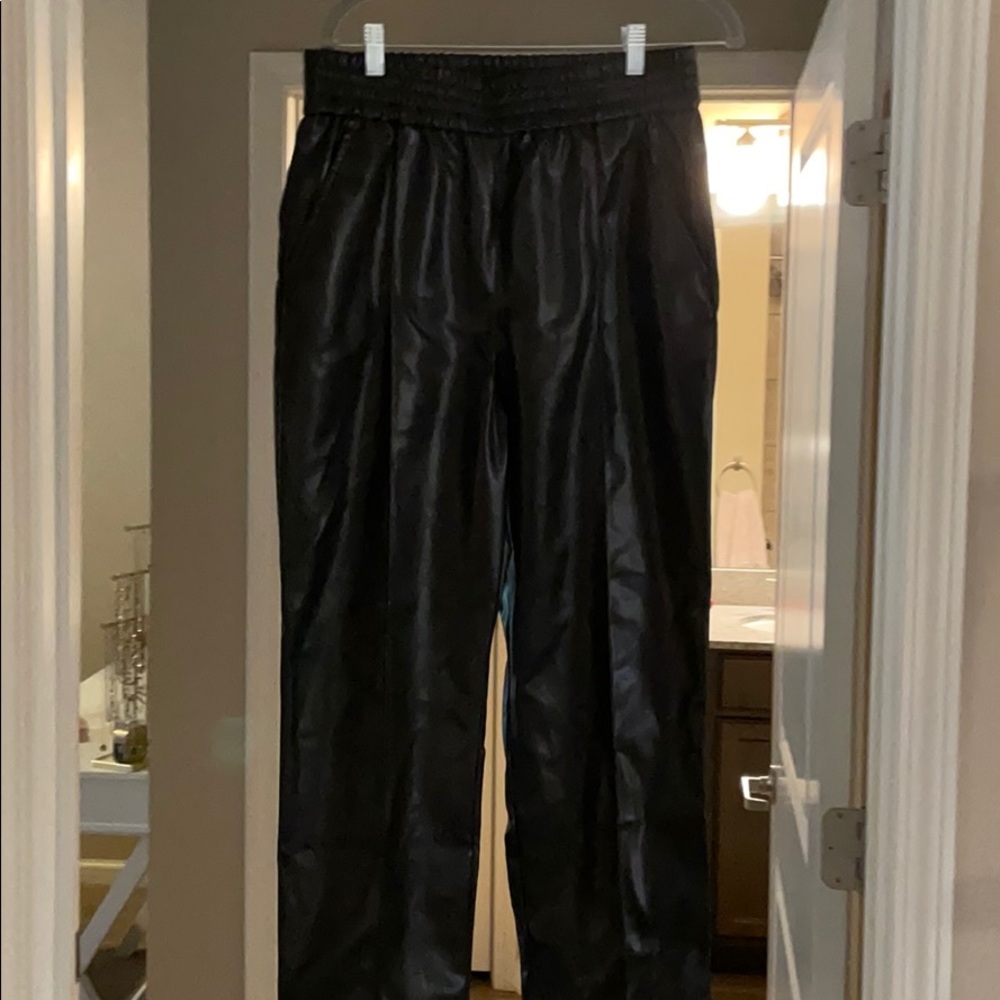 Black pleather pants